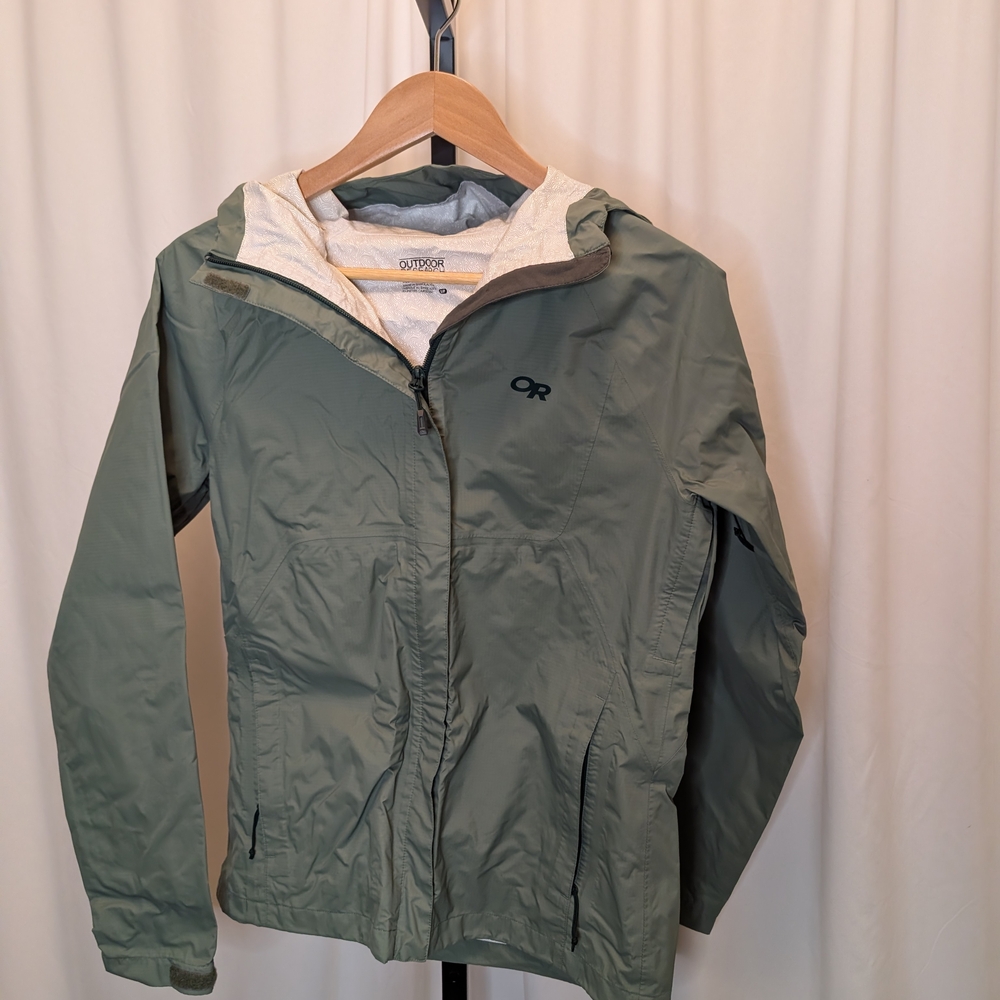 Outdoor Research Rain Jacket in Olive Green